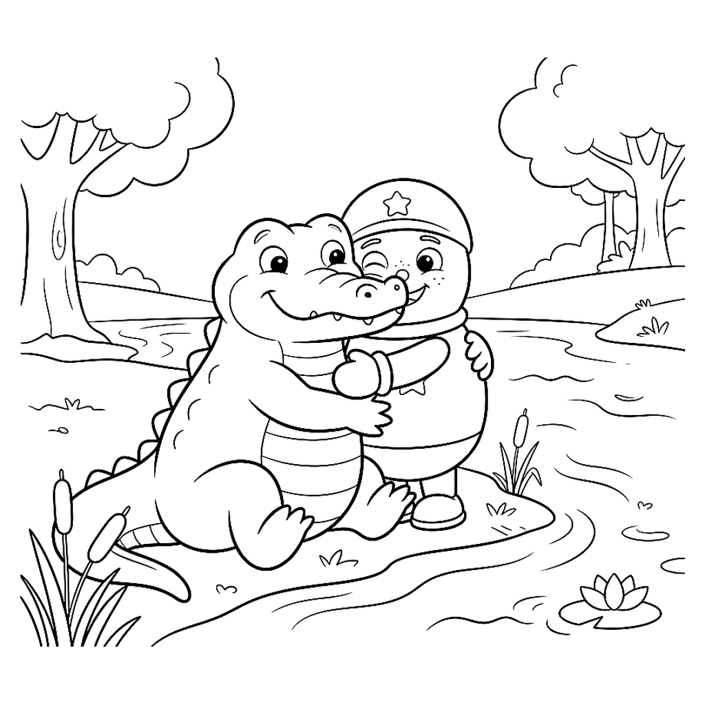 Coloriage Le crocodile