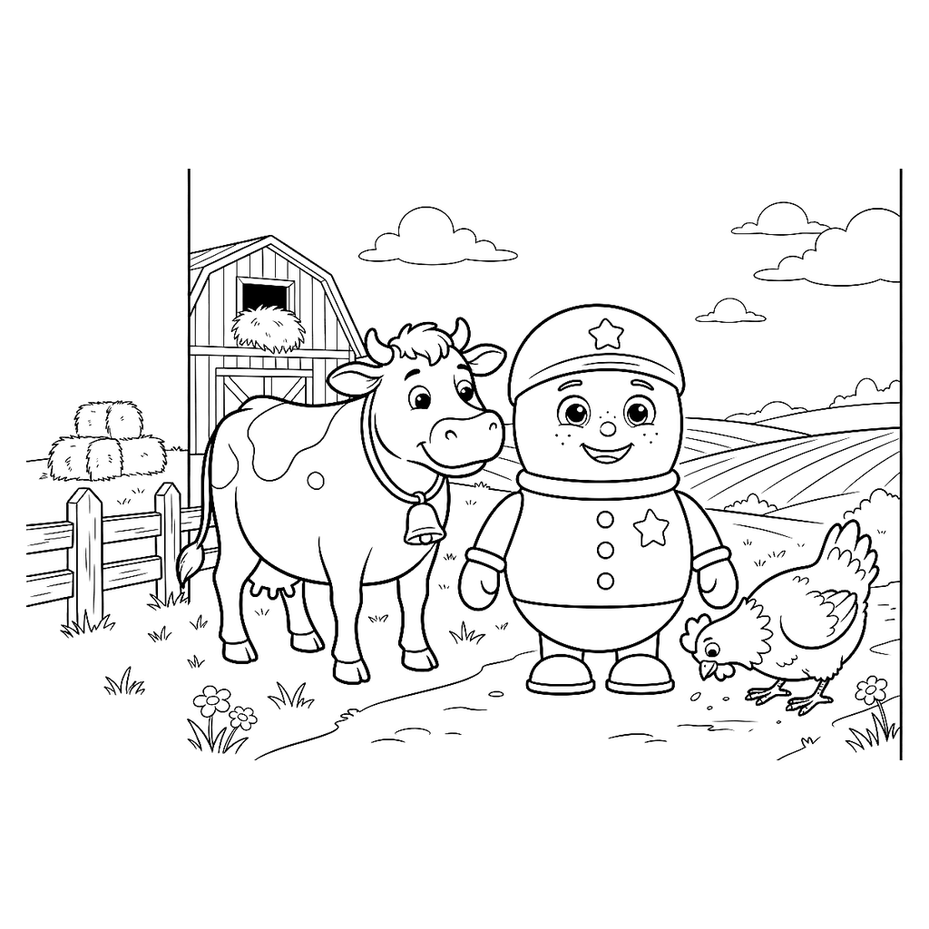 Coloriage À la ferme