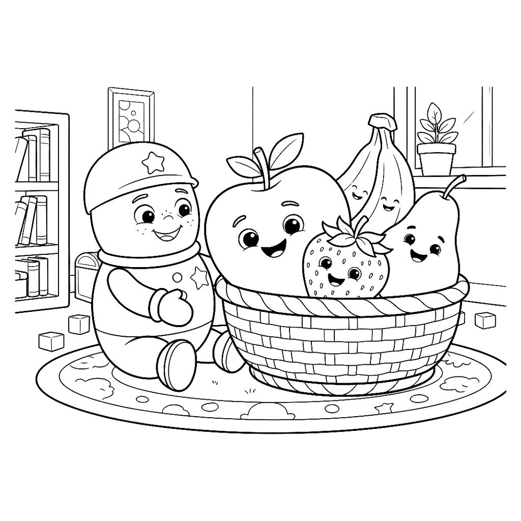 Coloriage fruits Ploumi